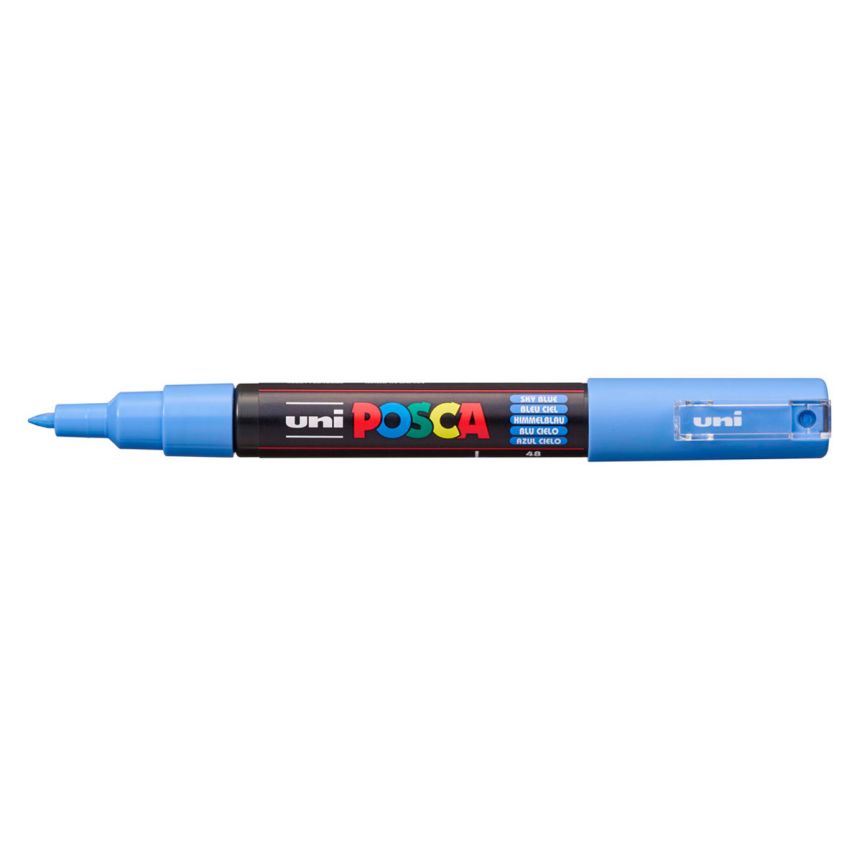 POSCA Acrylic Paint Marker - Extra-Fine Tip, Sky Blue (0.7-1mm)