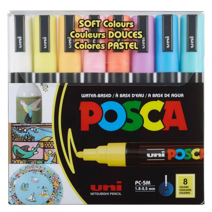 POSCA Coloring 8 pk Medium Paint Markers