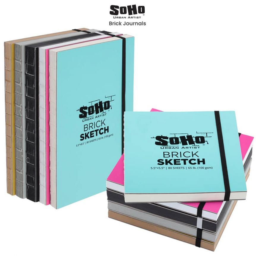 SoHo Brick Sketch Pad Journals