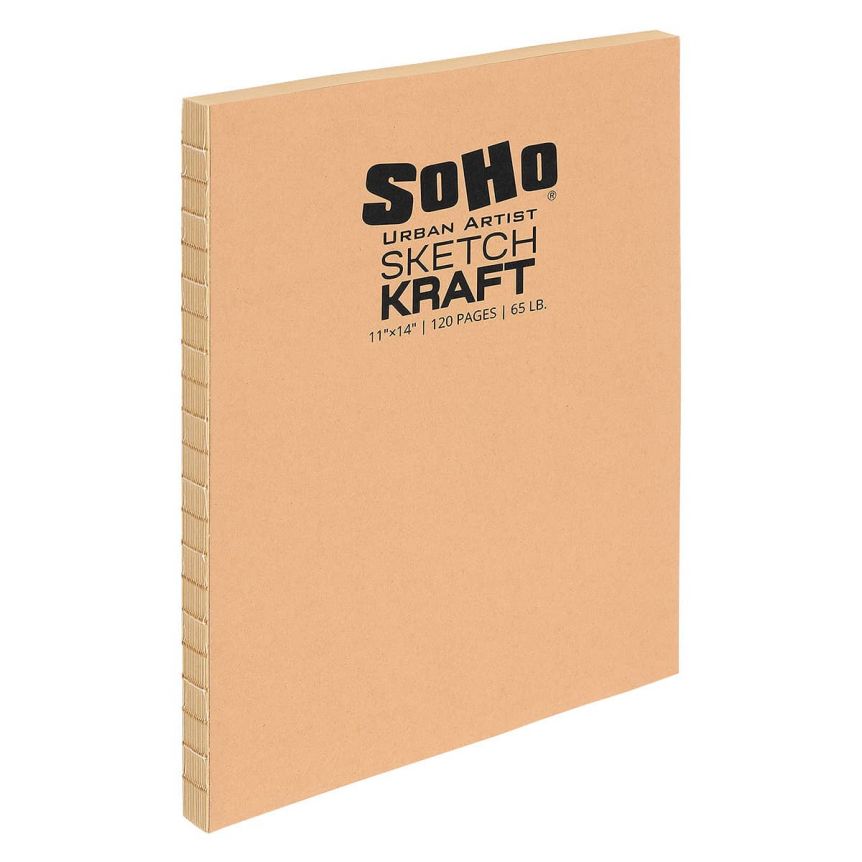 SoHo Open Bound Sketchbook 11 x 14, Kraft - 120 sheets