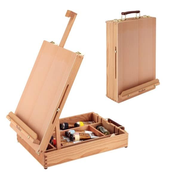 Soho Table Easel and Sketch Box Oiled Beechwood