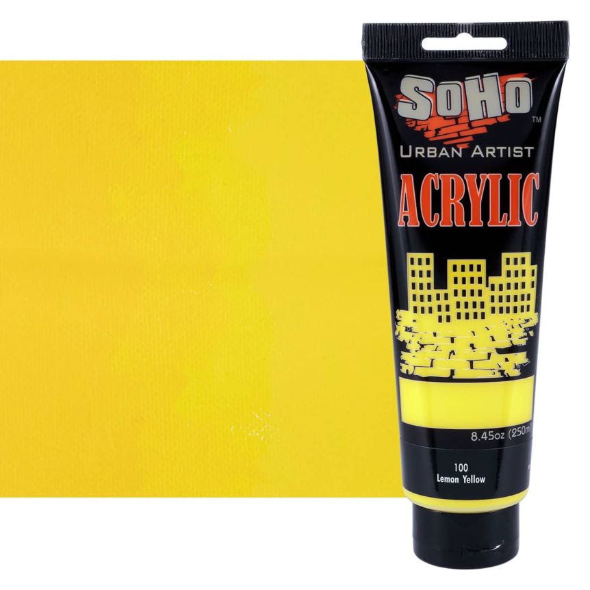 SoHo Urban Artists Heavy Body Acrylic Lemon Yellow 250ml