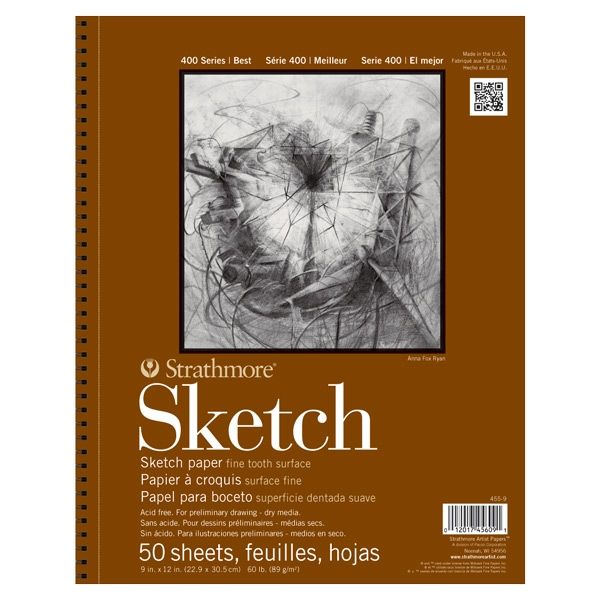 Strathmore 400 Series Sketch Pad 9 x 12 (100 Sheets Fine Tooth)