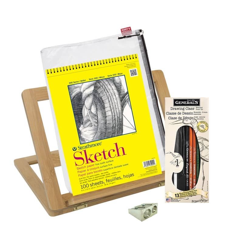 44-Piece Drawing & Sketching Art Set with 4 Sketch Pads - Professional  Artist Kit, Graphite, Charcoal, Pastel Pencils & Sticks, Case