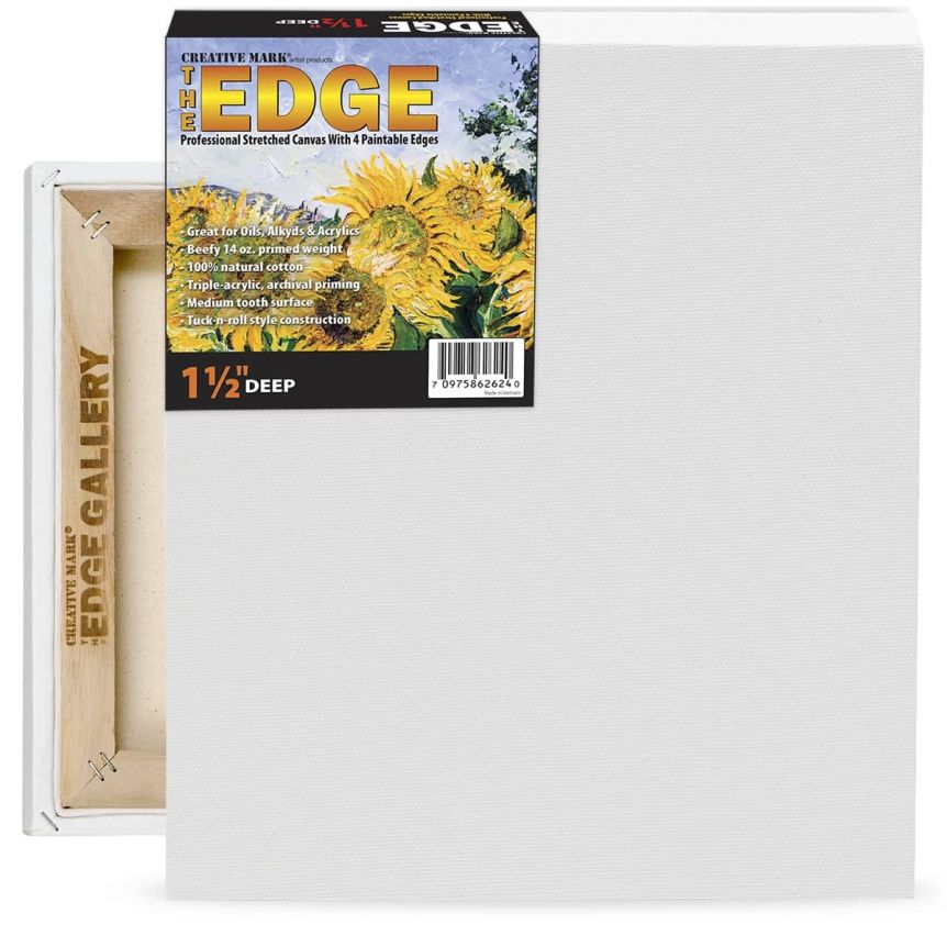 The Edge All Media Cotton Deluxe Stretched Canvas 1-1/2" Deep