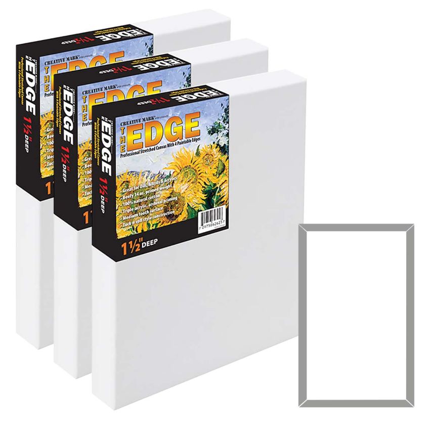 The Edge All Media Pro Cotton Canvas 5"x7" - 1-1/2" Deep (Box of 3)