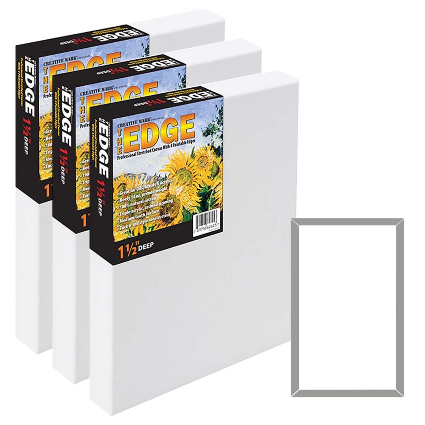 The Edge All Media Pro Cotton Canvas 8"x10" - 1-1/2" Deep (Box of 3) 