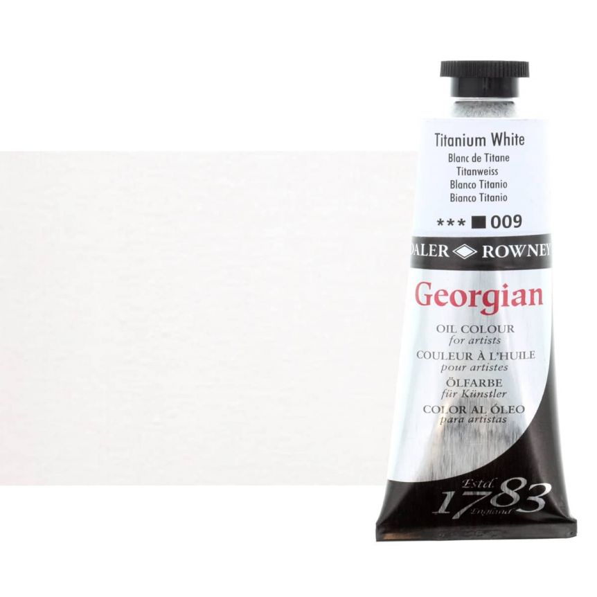  Daler Rowney Georgian Oil Paint Titanium White 225ml Tube - Art  Paints for Canvas Paper and More - Oil Painting Supplies for Artists and  Students - Artist Oil Paint for Any