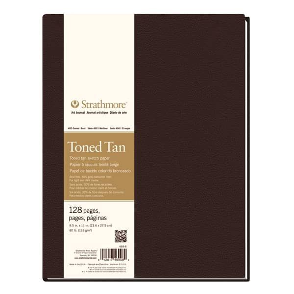 Strathmore Spiral Toned Sketch Book Tan 50 Sheets X8 for sale