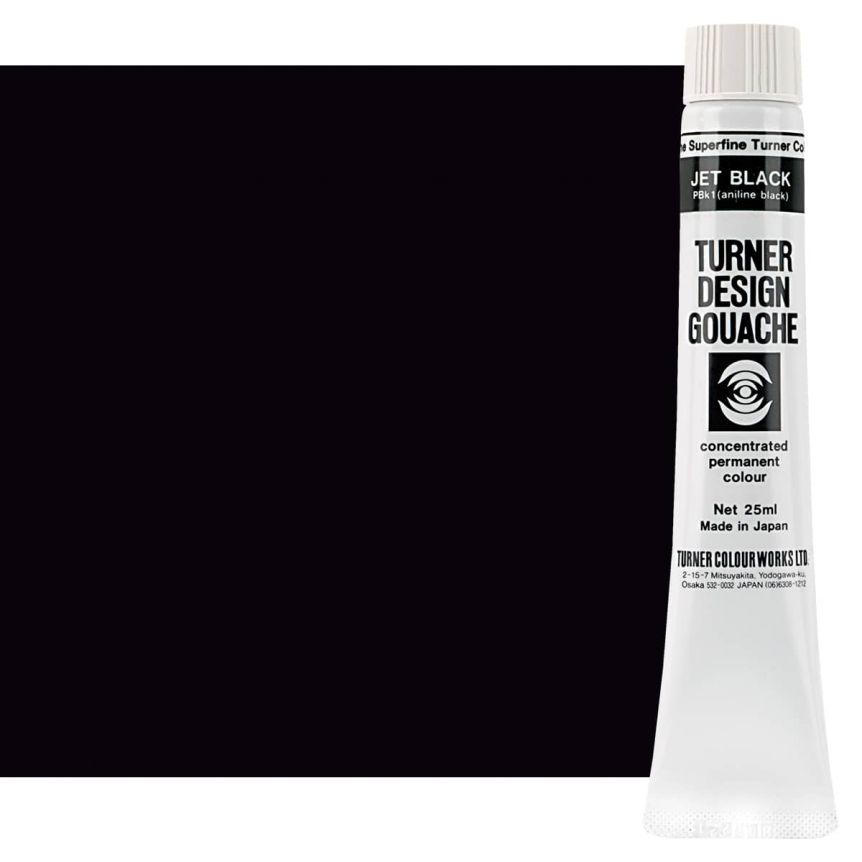 Turner Design Gouache Jet Black, 25ml