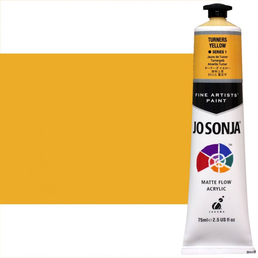 Jo Sonja Matte Acrylic - India Yellow, 75ml Tube