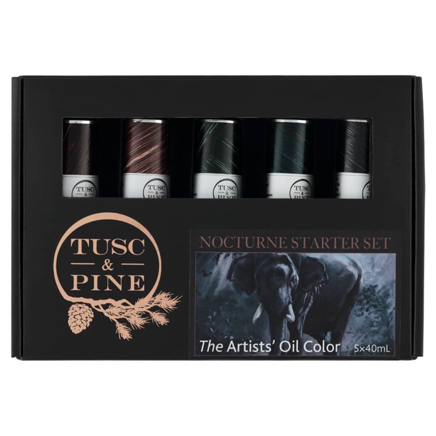 Tusc & Pine Oil Color Nocturne Colors Starter Set of 5, 40ml Tubes