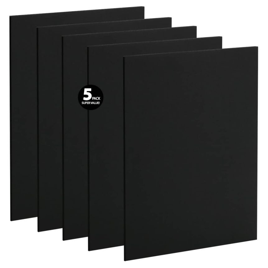 Viewpoint Acid-Free Black Foam Backing 16x20", 1/8" Thick 5 Pack