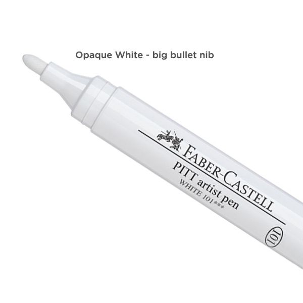 Faber-Castell Pitt Big Brush Pen 101 White Opaque (Bullet Nib) | Jerry's  Artarama