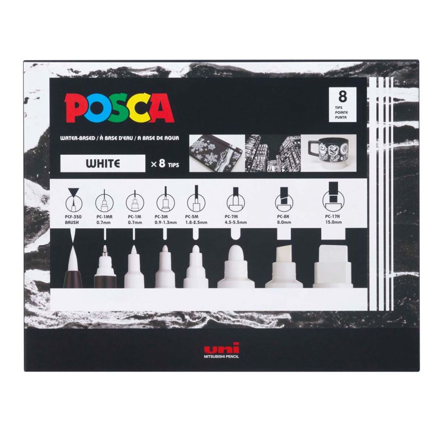 POSCA Marker Pen PC-3M - Full Range 27 Pen Set - All Colours 