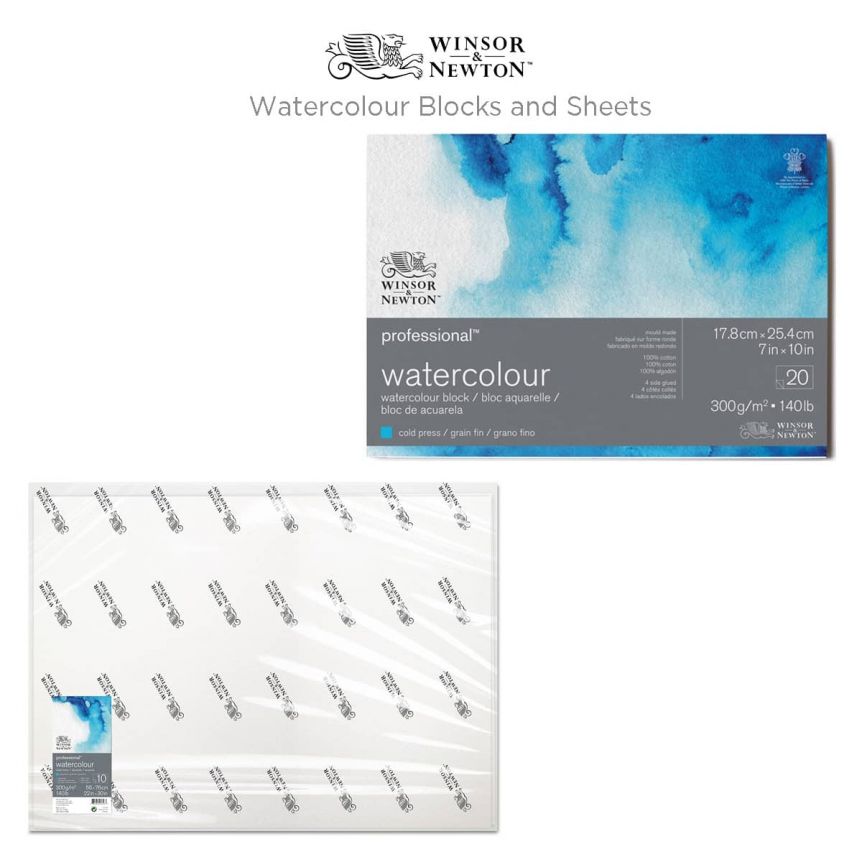 Winsor & Newton Professional Watercolor Paper Pad, 5 x 7, White