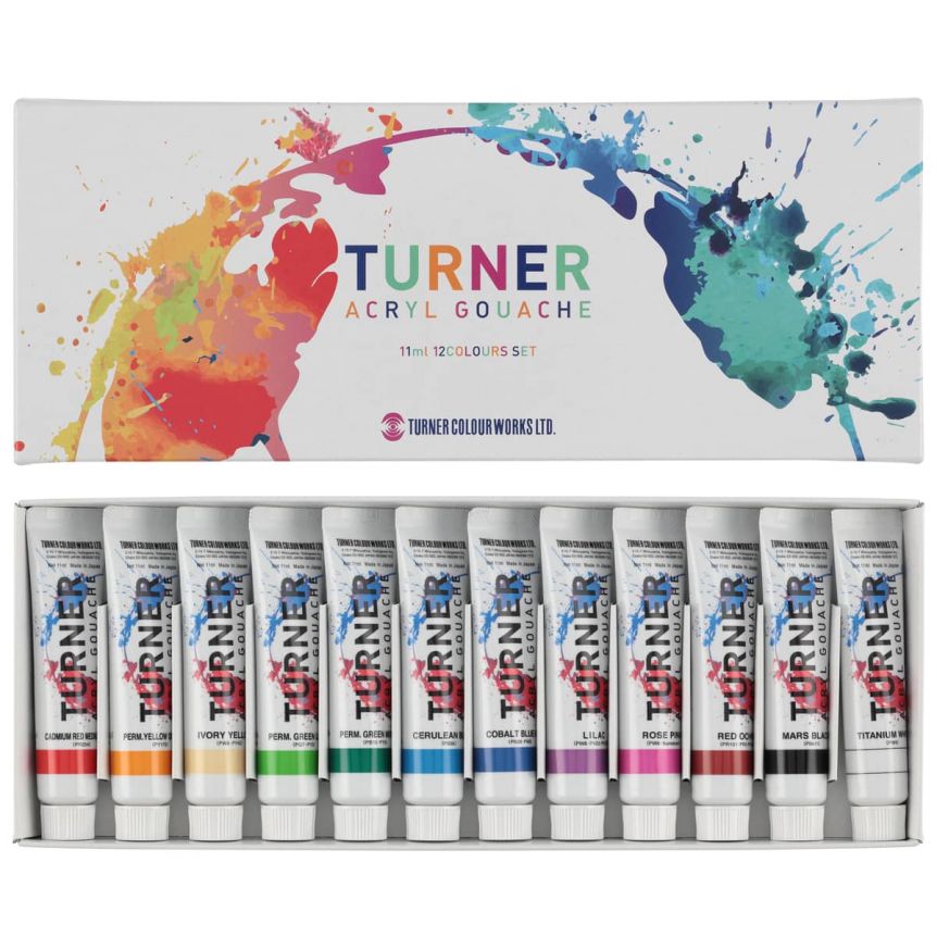 Turner Artist Acryl Gouache World Set of 12, 11ml Tubes