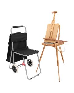 Artcomber Portable Chair Black & Grand Luxe Full French Easel Set