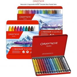 Caran d'Ache Classic Neocolor II Water-Soluble Pastels, 40 Colors :  : Home