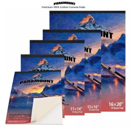 Paramount Primed Black 9 x 12 Canvas Pad, 10 Sheets