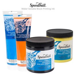 Speedball Water-Soluble Block Printing Ink 1.25oz Pewter