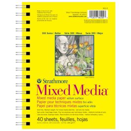Strathmore Mixed Media Vellum Spiral Paper Pad 5.5X8.5-40 Sheets