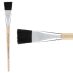 First Impressions Black Bristle Brush Short Handle, 3/4" Flat (Individual)