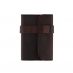 Opus Genuine Leather Journal Pencil Closure 4" x 6" Espresso Black 