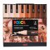 POSCA Acrylic Paint Marker 1.8-2.5mm - Medium Tip, Portrait Colors Set of 8