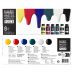 Liquitex BASICS Acrylic Fluid Set of 6, 4oz Bottles