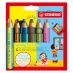 Stabilo Woody Duo Pencil Set of 6 Colors with Sharpener