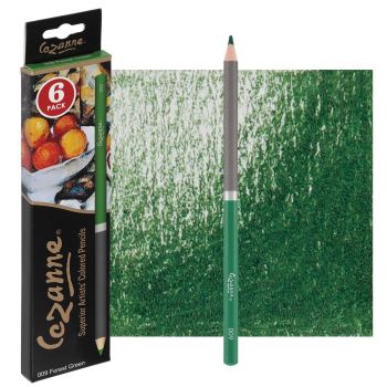 Cezanne Premium Colored Pencils - Forest Green, Box of 6
