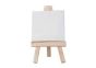 Ultra-Mini Set of 1 Easel w/ 1 Canvas 2x2" - Natural Easel