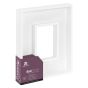 Ampersand Duoframe Window Mount 5"x7" and Float Mount 11"x13", White
