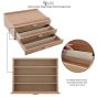 Each drawer includes three removable dividers