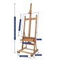 Mabef M06 H-Frame Easel Dimensions