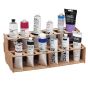 Large slots for paint tubes up to 225ml and works with used, flattened tubes