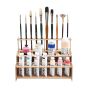 10 long or short handle brushes, 4 large paint tubes up to 225mL, 7 small paint tubes up to 60mL