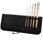 Hog Bristle Super Short Flats (118) Set of 5 with Brush Easel Case