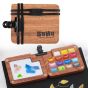 Mini Wooden Travel Watercolor Sets include palette clip & silicone bands