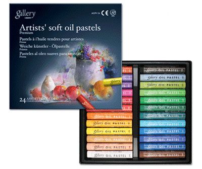 Gallery Oil Pastel, L: 7 cm, D 11 mm, cobalt blue, 12 pc/ 1 pack