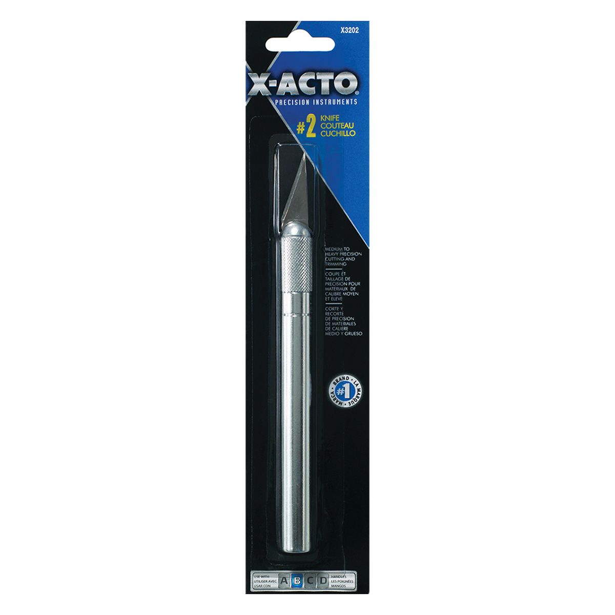 Xacto X3202 Precision Knife, Carbon Steel, No. 2 Medium Weight