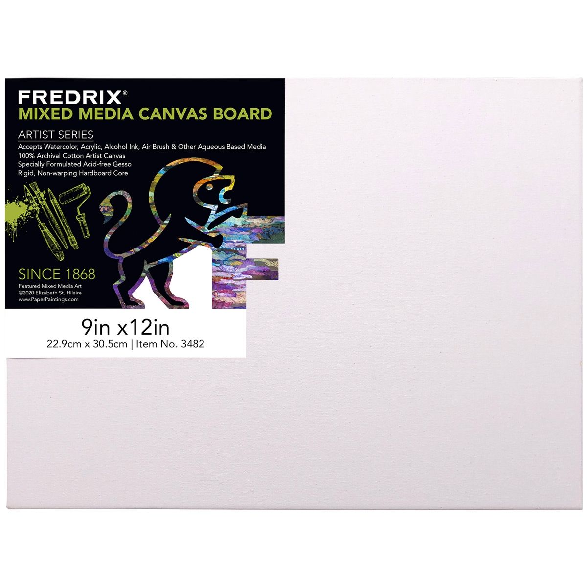 Fredrix Metallic Gold Canvas Panel 9x12 3-Pack