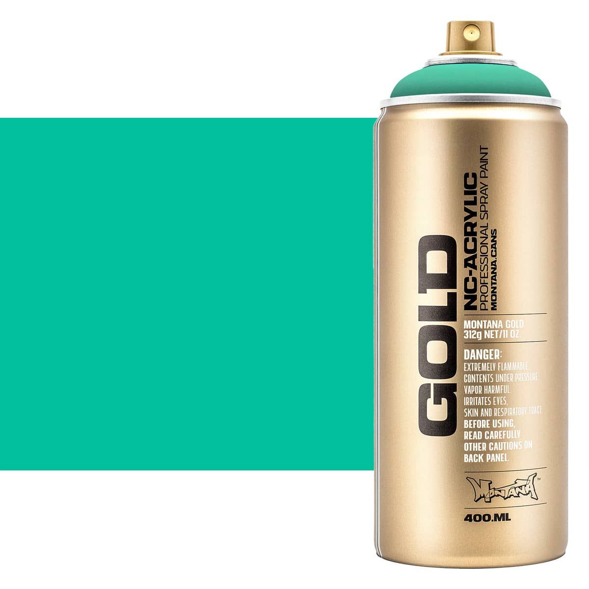 Montana GOLD Acrylic Spray Paint 400ml Active Cyan