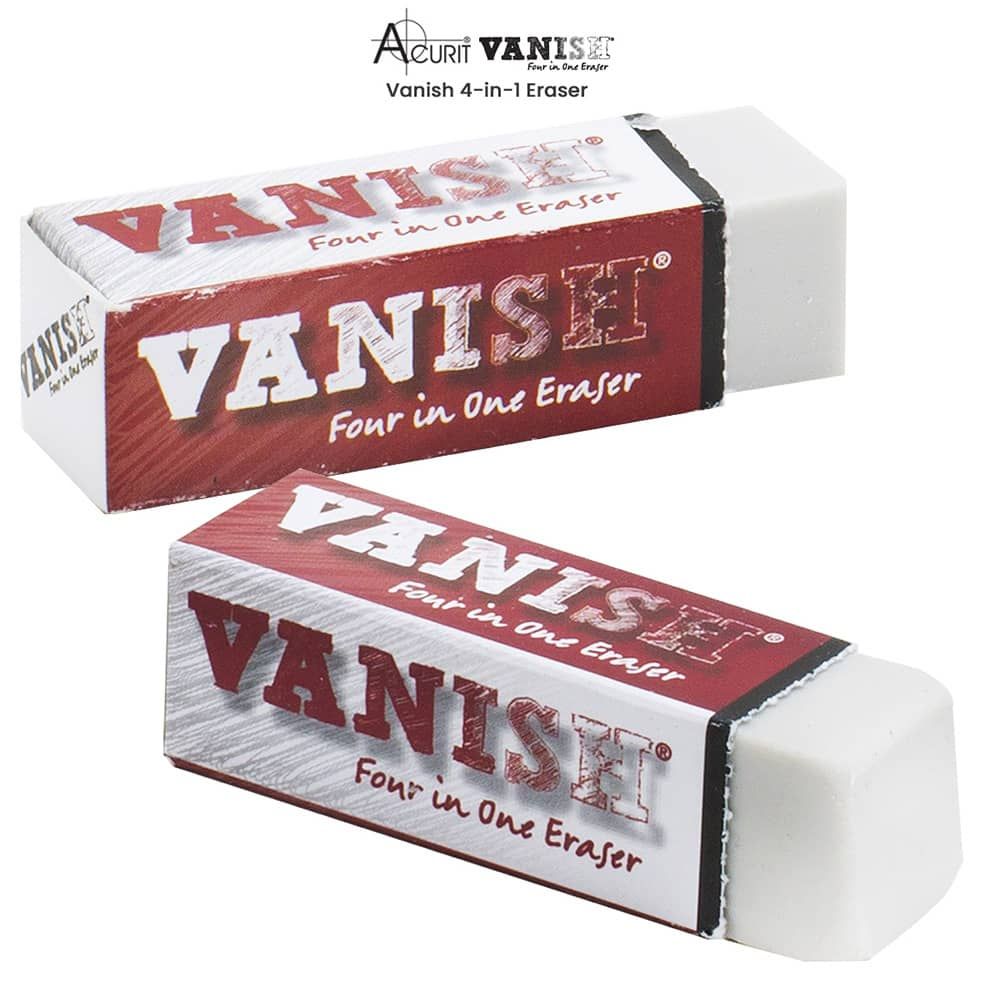 Vanish 4-In-1 Artist Eraser Replaces Gum Rubber Vinyl And Kneaded Erasers -  3 Pack 