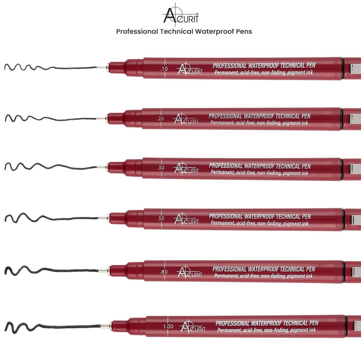 Acurit Professional Waterproof Technical Pens