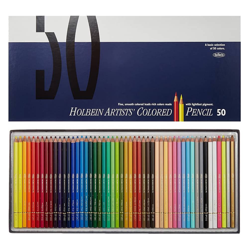 Holbein Artists' 50 Colored Pencil Pastel Tone Set in Paper Box OP936 –  Art&Stationery