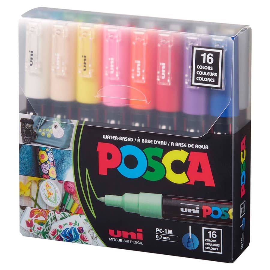Posca Markers, Soft Colors Set of 8, Medium Tip