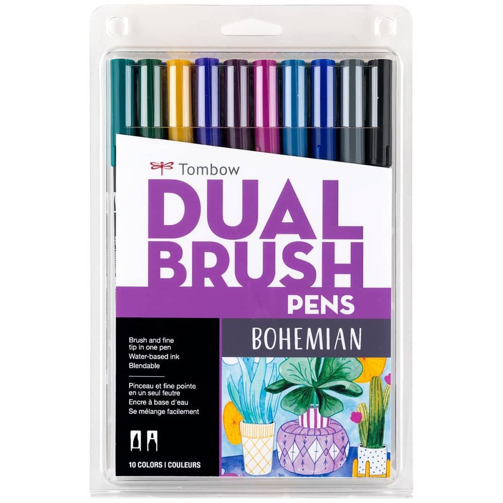 Tombow Dual Brush Pen Set of 10, Galaxy