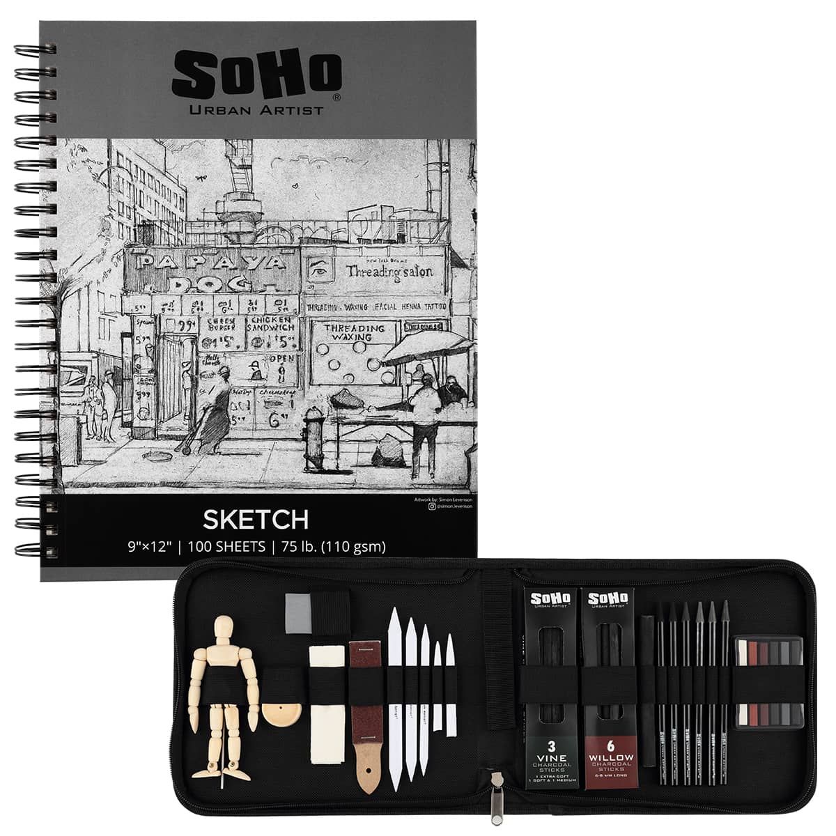 Soho Charcoal Special Drawing Set